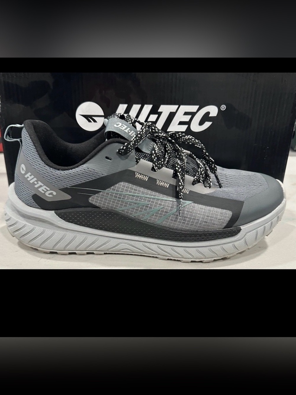 Hi-Tec Men’s Castle Rock Black Microchip Hiking Shoes Trail Outdoor Size 10 M